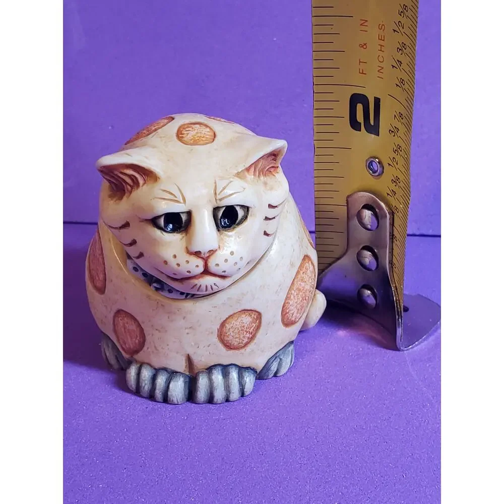Pot Belly Cat Trinket Holder Figurine 2” - Picture 3 of 5